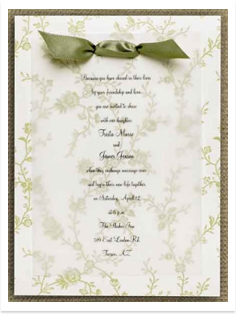 Invitatie de nunta cu panglica